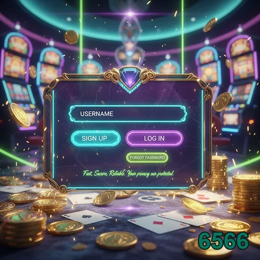 Ilustração de Experimente o aplicativo cassino 6566 com segurança e praticidade