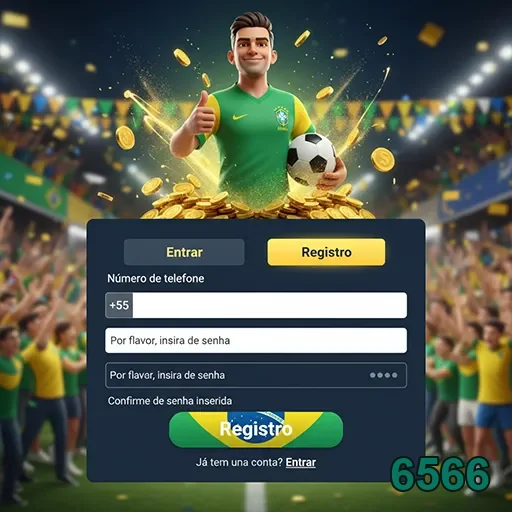 Ilustração de Explore as Apostas Esportivas com 6566 e Odds Altas