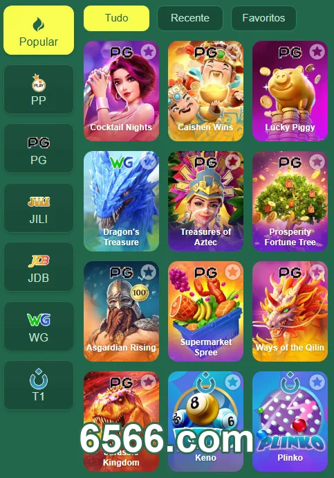 Imagem do app 6566.com exibindo jogos online em mobile